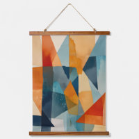 Abstracte hoeken van blauw en Sinaasappel