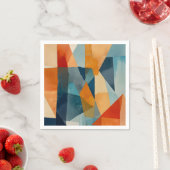 Abstracte hoeken van blauw en Sinaasappel Servet (Insitu)