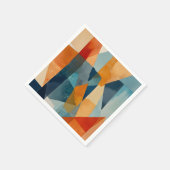 Abstracte hoeken van blauw en Sinaasappel Servet (Hoek)