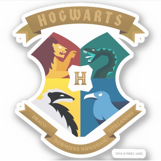 Abstracte HOGWARTS™ Crest Sticker (Voorkant)
