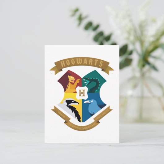 Abstracte HOGWARTS™ Crest Uitnodiging Briefkaart (Staand voorkant)