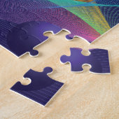 Abstracte holografische achtergrond legpuzzel (Zijkant)