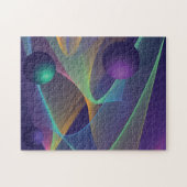 Abstracte holografische achtergrond legpuzzel (Horizontaal)