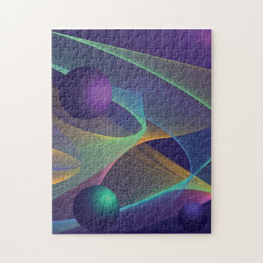 Abstracte holografische achtergrond legpuzzel (Verticaal)