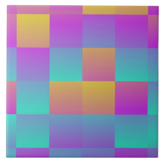 Abstracte holografische kleurige verloopkleuren tegeltje (Voorkant)