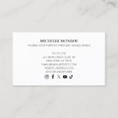 Abstracte Holografische Opal met Gouden Brushstrok Visitekaartje (Achterkant)