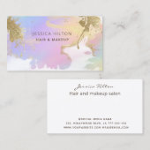 Abstracte holografische waterverf voor goudglitter visitekaartje (Voorkant / Achterkant)