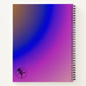 Abstracte holoroze en paarse waterverf gradiënt notitieboek (Achterkant)