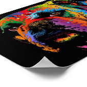 Abstracte hond-kunst poster (Hoek)