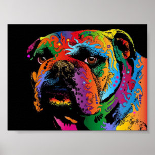 Abstracte hond-kunst poster