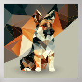 Abstracte hond poster (Voorkant)