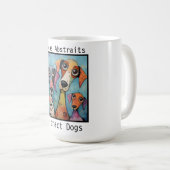 Abstracte honden blauw koffiemok (Voorkant rechts)