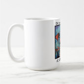 Abstracte honden blauw koffiemok (Links)