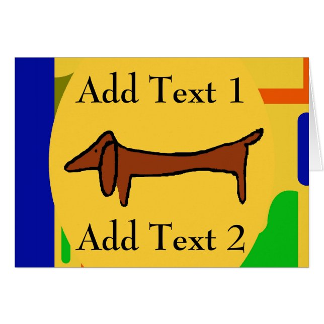 Abstracte honden van Brown Dachshund (Voorkant Horizontaal)