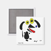 Abstracte hondenmagneet magneet (Voorkant / Achterkant)