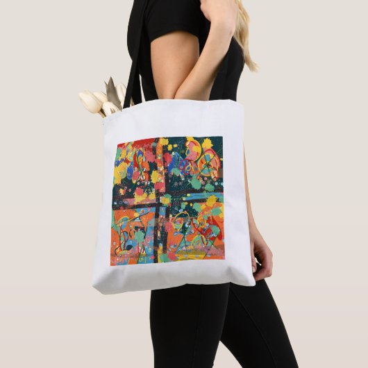 Abstracte Hoodie Tote Bag (Dichtbij)