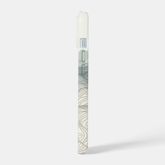 Abstracte hoogtepieken in het gebergte iPhone 15 case (Linkerkant)