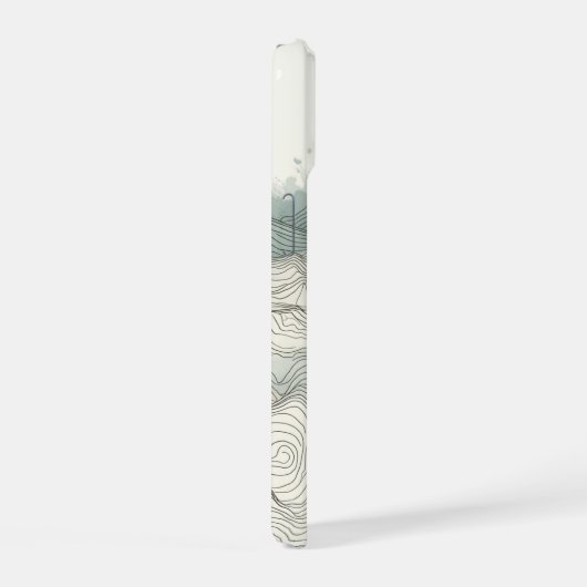 Abstracte hoogtepieken in het gebergte iPhone 15 case (Rechterkant)