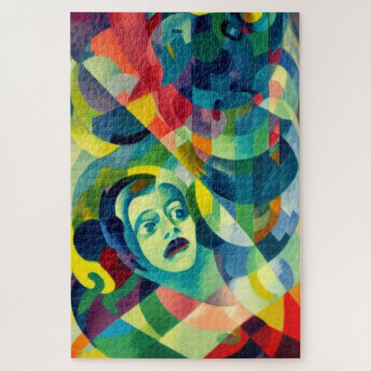 Abstracte Hope Jigzaag Puzzle Legpuzzel (Verticaal)