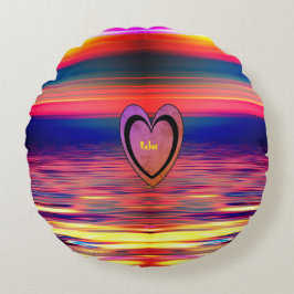 Abstracte horizon - Accent Pillow Rond Kussen