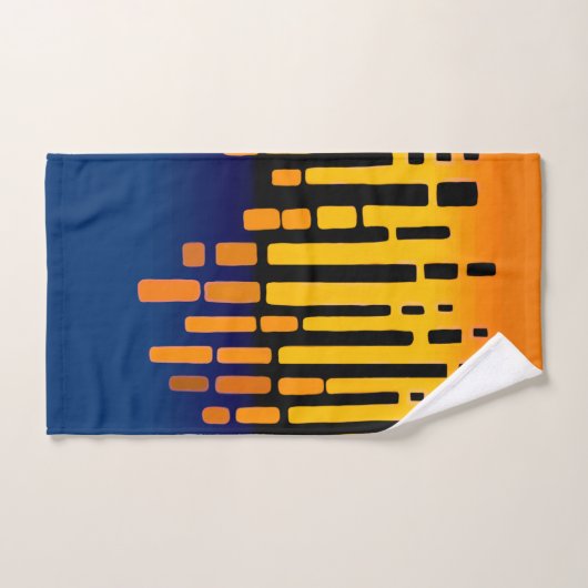 Abstracte horizon, blauw, geel, zwart bad handdoek (Handdoek)
