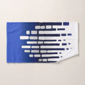 Abstracte horizon, blauw van de marine, wit, licht bad handdoek (Handdoek)