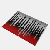 Abstracte horizon, rood, lichtgrijs, zwart deurmat (Schuin)