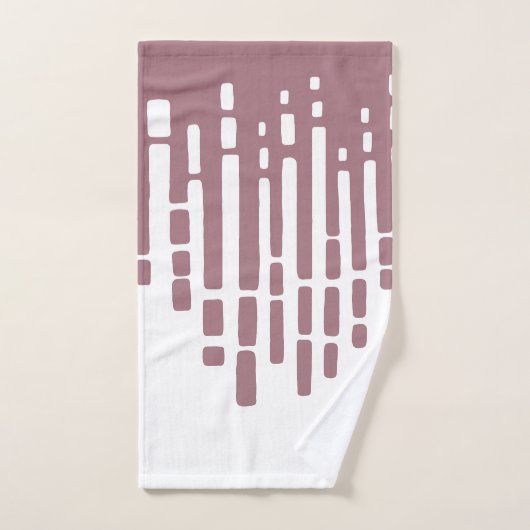 Abstracte horizon, stoffige roze en wit bad handdoek (Handdoek)