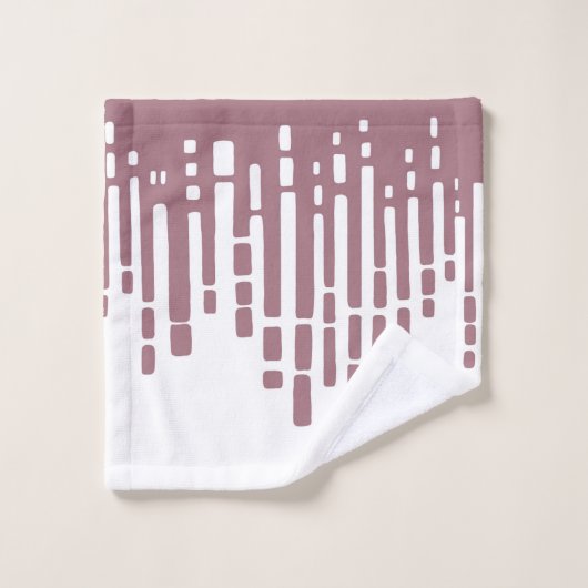 Abstracte horizon, stoffige roze en wit bad handdoek (Wasdoekje)