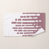 Abstracte horizon, stoffige roze en wit bad handdoek (Handdoek)