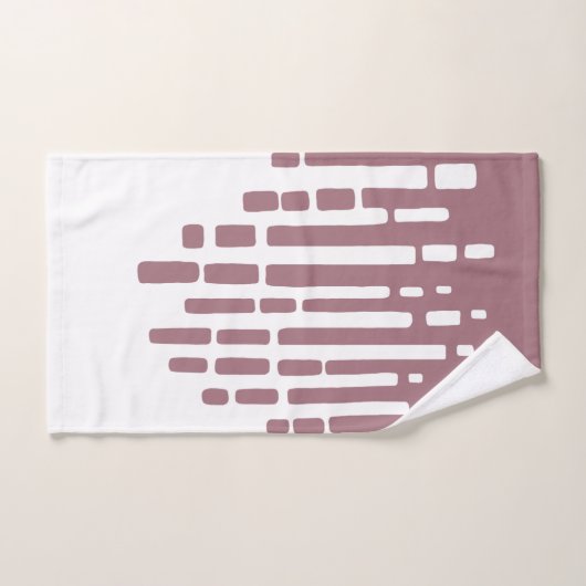 Abstracte horizon, stoffige roze en wit bad handdoek (Handdoek)