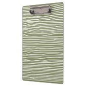 Abstracte horizontale lijnen_wit over olijfgroen klembord (Links)