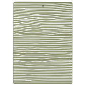 Abstracte horizontale lijnen_wit over olijfgroen klembord (Achterkant)