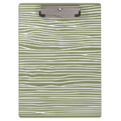 Abstracte horizontale lijnen_wit over olijfgroen klembord (Voorkant)