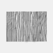 Abstracte horizontale lijnen_zwart fleece deken (Voorkant (Horizontaal))