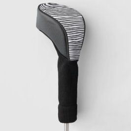 Abstracte horizontale lijnen_zwart golfheadcover