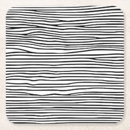 Abstracte horizontale lijnen_zwart kartonnen onderzetters