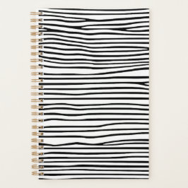 Abstracte horizontale lijnen_zwart planner