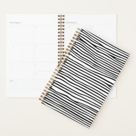 Abstracte horizontale lijnen_zwart planner