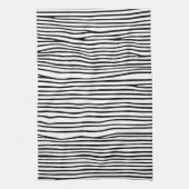 Abstracte horizontale lijnen_zwart theedoek (Verticaal)