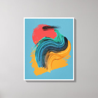 Abstracte Horizonwerveling Canvas Afdruk