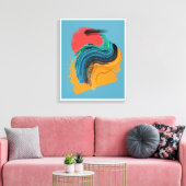 Abstracte Horizonwerveling Canvas Afdruk (Insitu (Woonkamer))