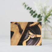 Abstracte horlogemechanica briefkaart (Staand voorkant)