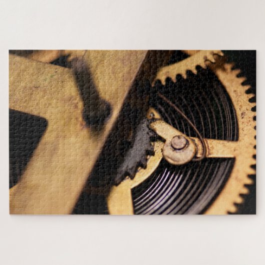 Abstracte horlogemechanica legpuzzel (Horizontaal)