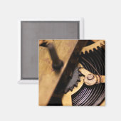 Abstracte horlogemechanica magneet (Voorkant / Achterkant)