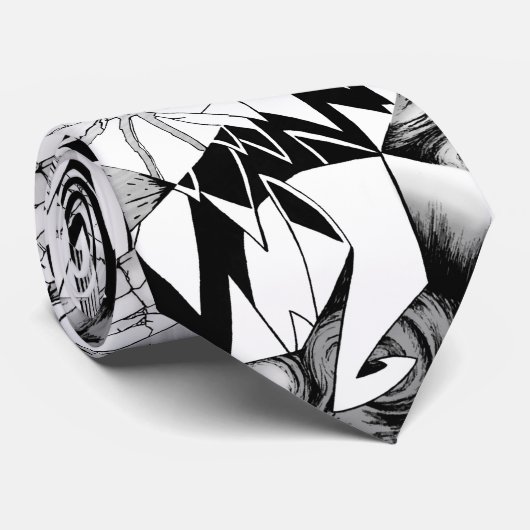 Abstracte horror Comic Art Stropdas (Opgerold)