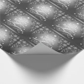 Abstracte HORSE Lover Charcoal kerstbomen Cadeaupapier (Hoek)