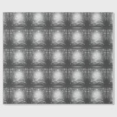 Abstracte HORSE Lover Charcoal kerstbomen Cadeaupapier (Vlak)