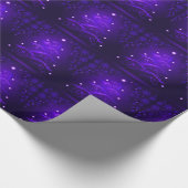 Abstracte HORSE Lover Paarse kerstbomen Cadeaupapier (Hoek)