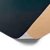 Abstracte Hot Air ballon in een woestijn Poster (Hoek)